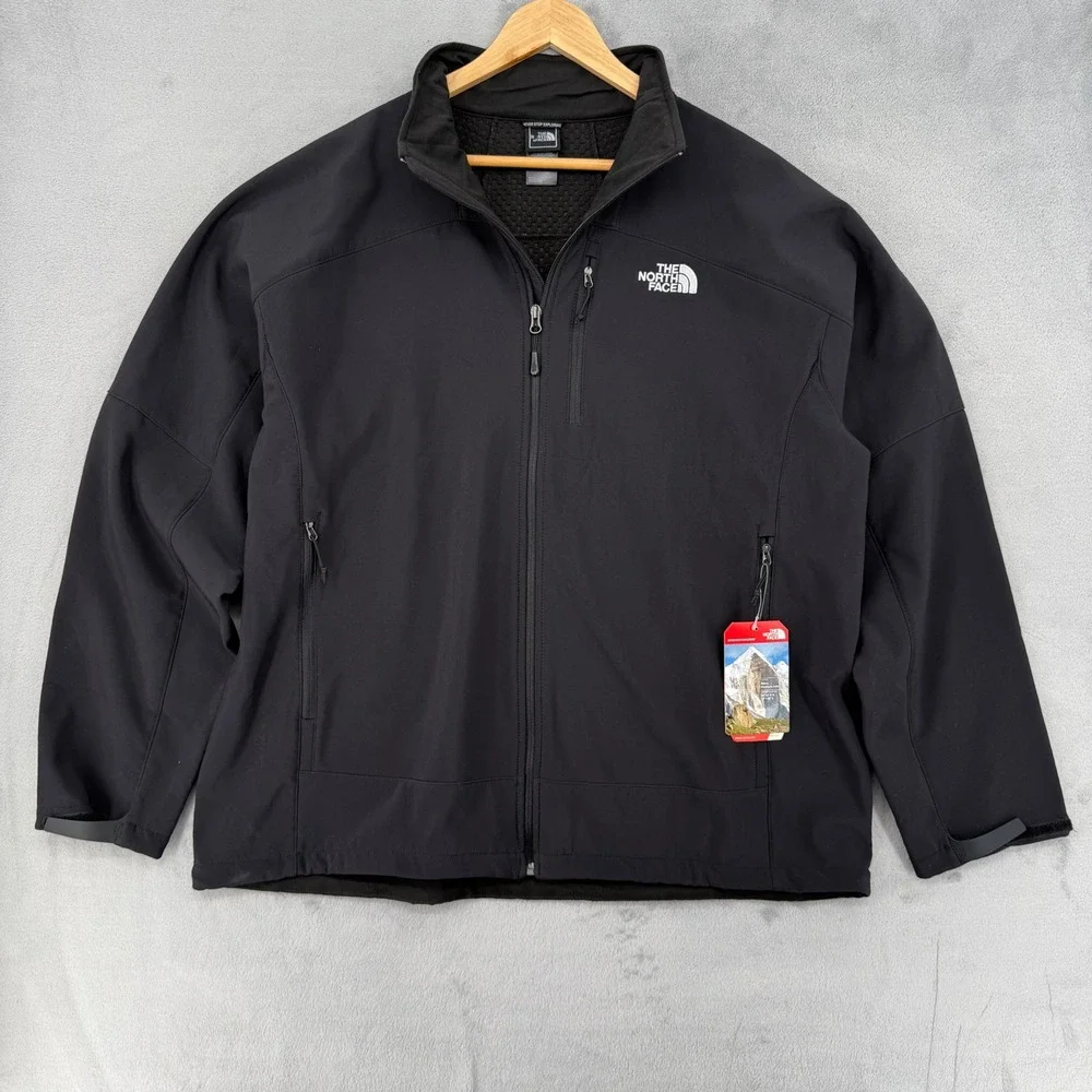 The North Face Jacket Mens XXL Apex Bionic Softshell Windwall Black Outdoor